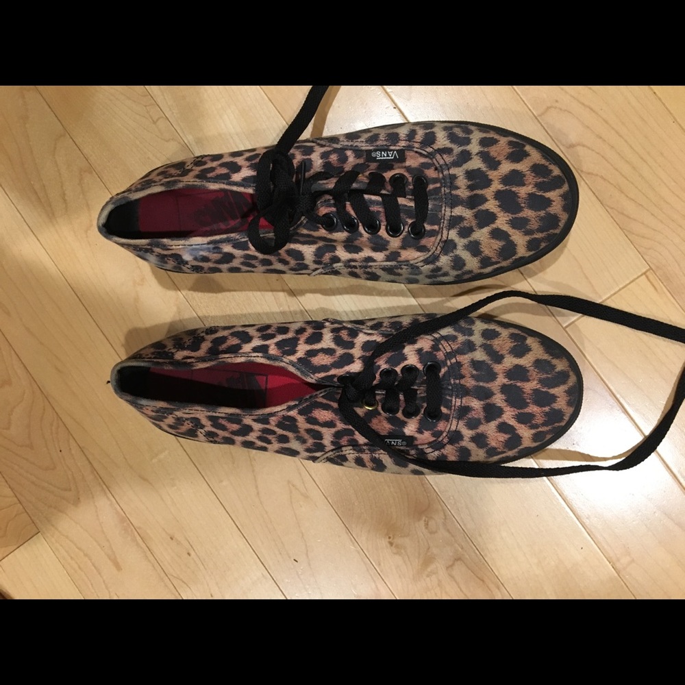Cheetah print vans worn once